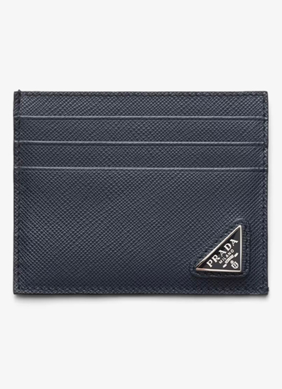 Prada Pasjeshouder van leer - voorkant 3 donkerblauw