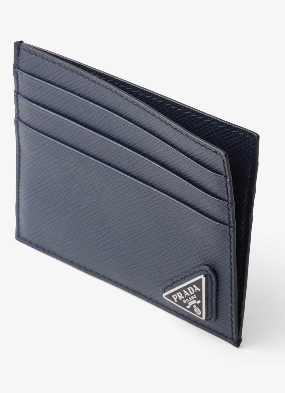 Prada Pasjeshouder van leer - voorkant 4 donkerblauw