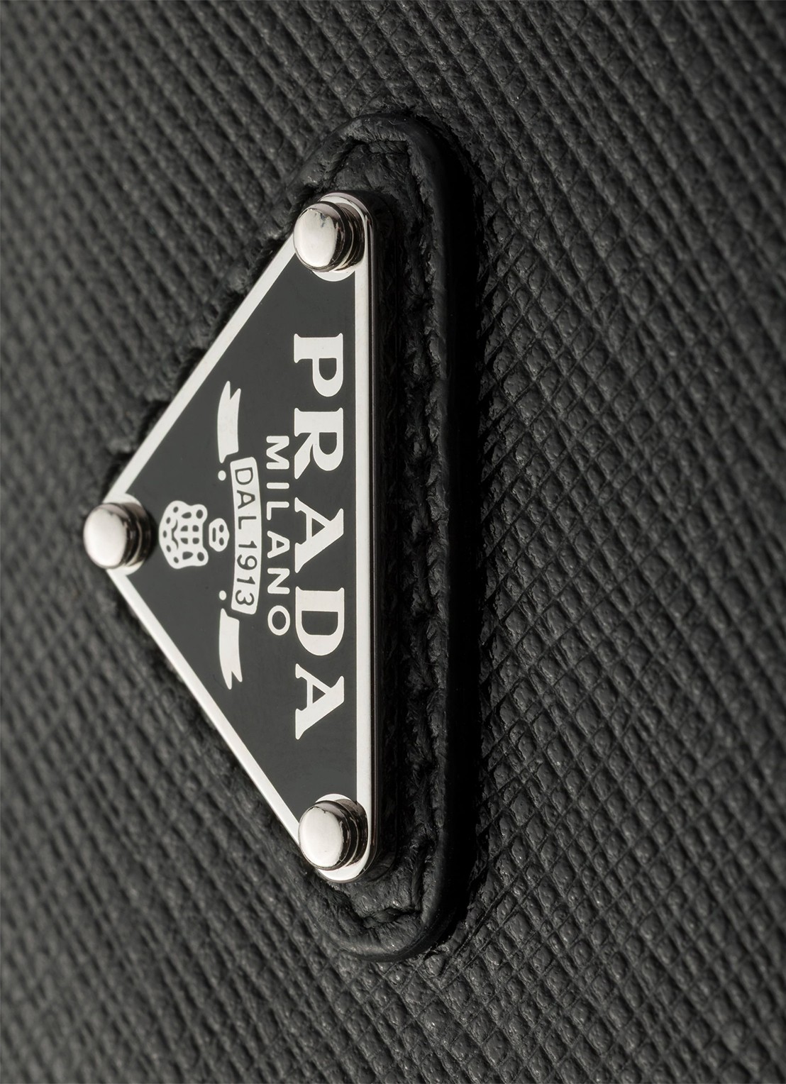 Prada Pasjeshouder van leer - detail 4 zwart