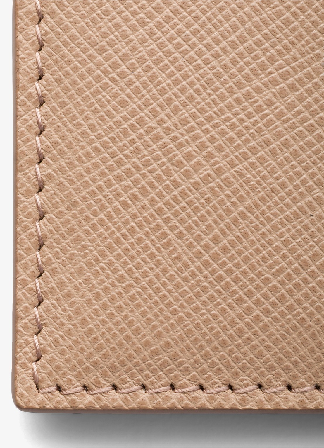 Prada Pasjeshouder van leer - detail 2 beige