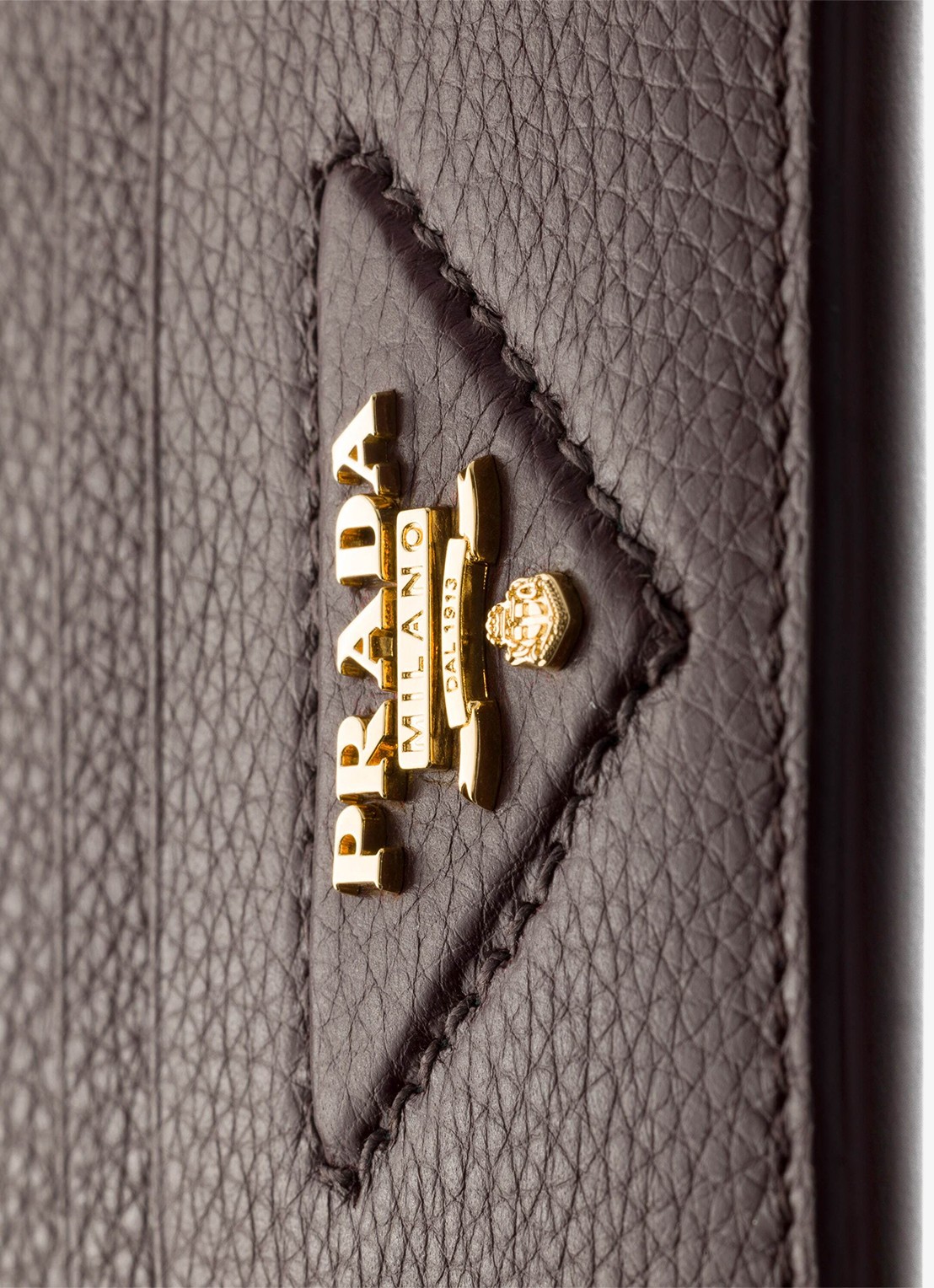 Prada Pasjeshouder van leer - detail 2 bordeauxrood