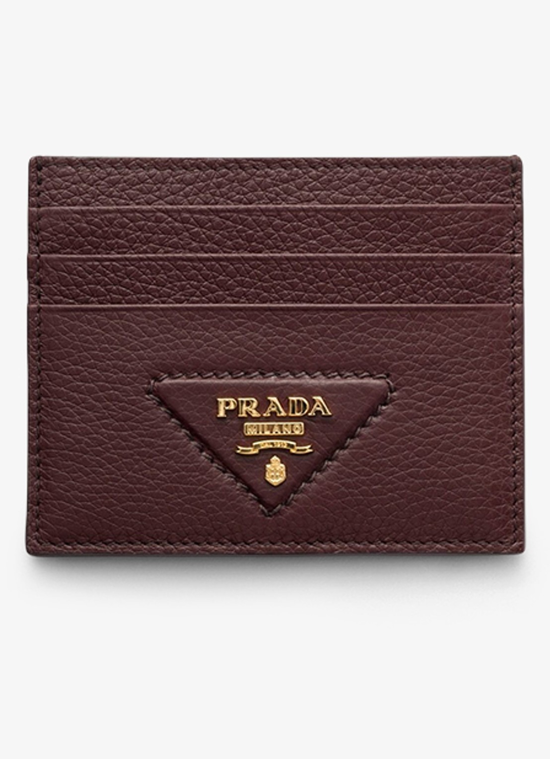 Prada Pasjeshouder van leer - voorkant 3 bordeauxrood