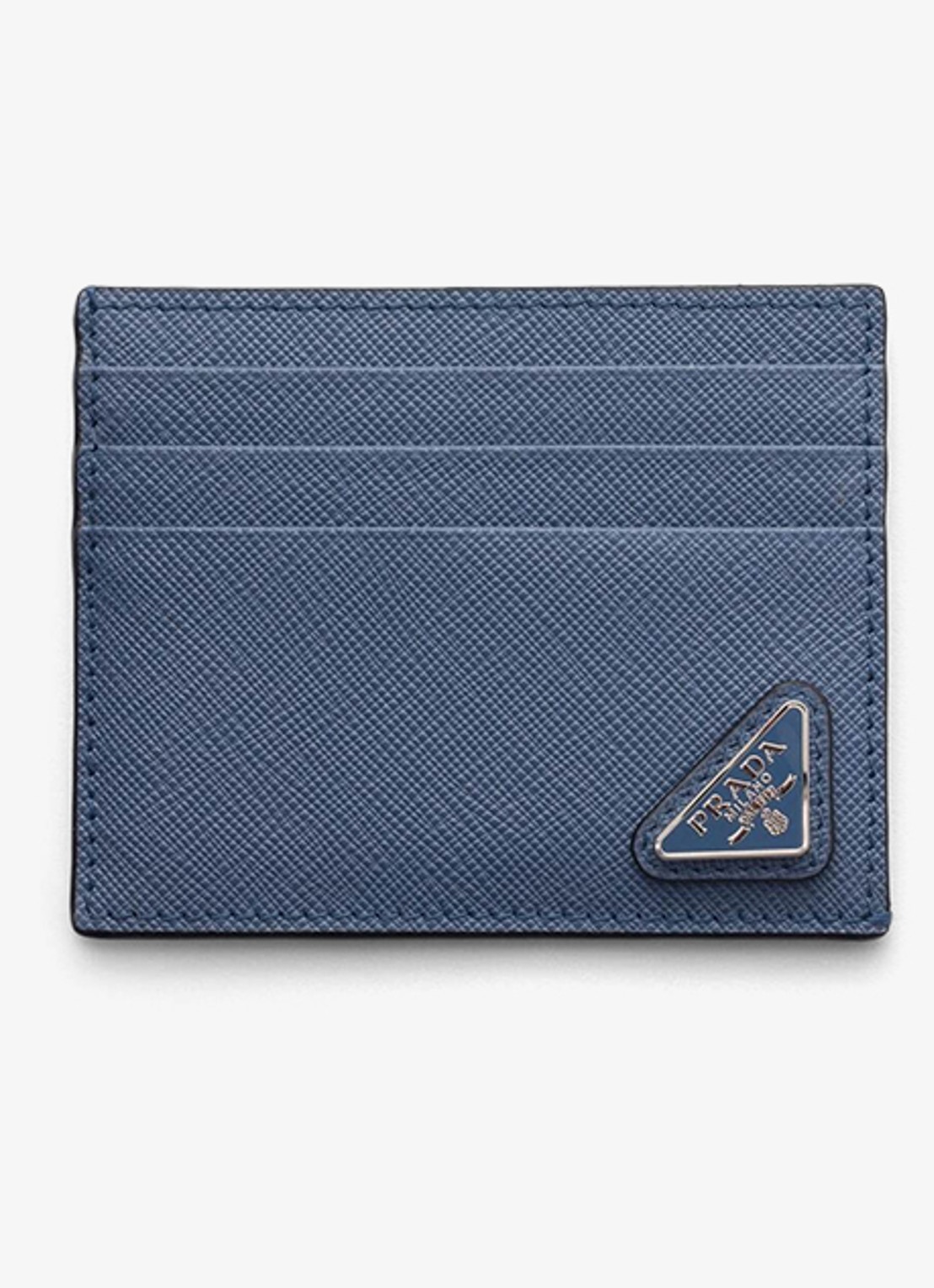 Prada Pasjeshouder van leer - voorkant blauw