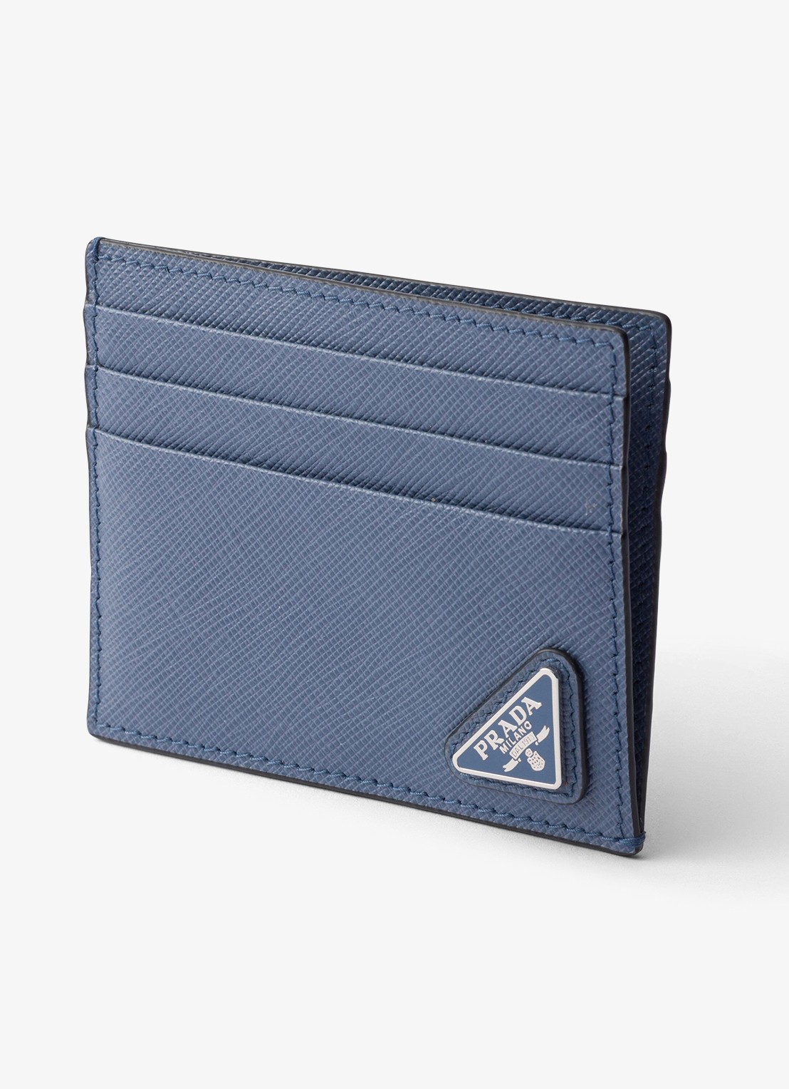 Prada Pasjeshouder van leer - voorkant 2 blauw