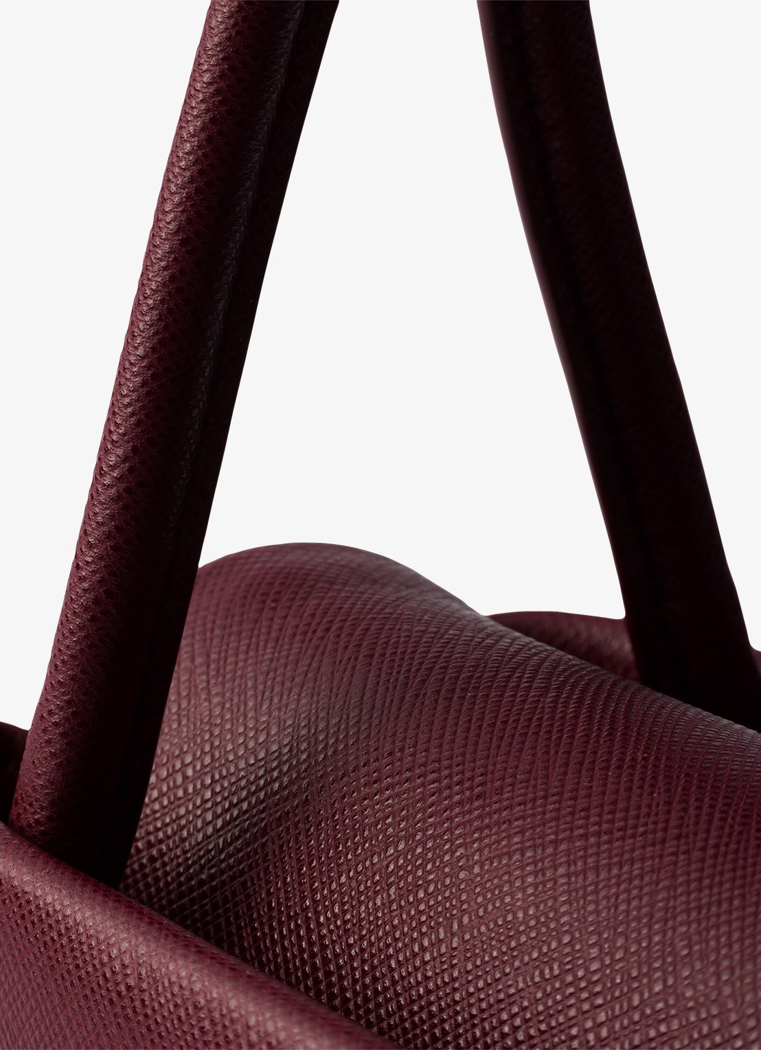 Prada Passage Saffiano Mini handtas van leer - detail 2 bordeauxrood