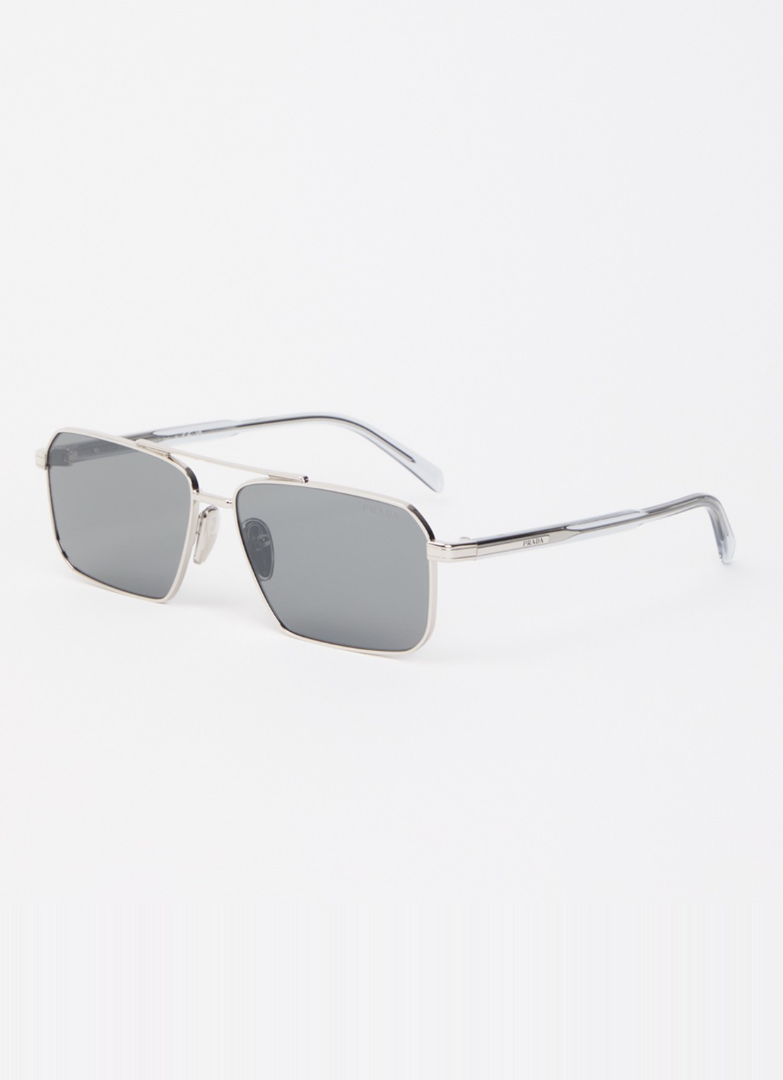 Prada Piloten zonnebril PR A57S - voorkant 4 zilver