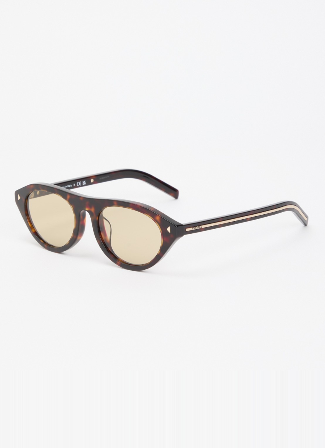 Prada Piloten zonnebril PR B15-F - voorkant 4 cognac