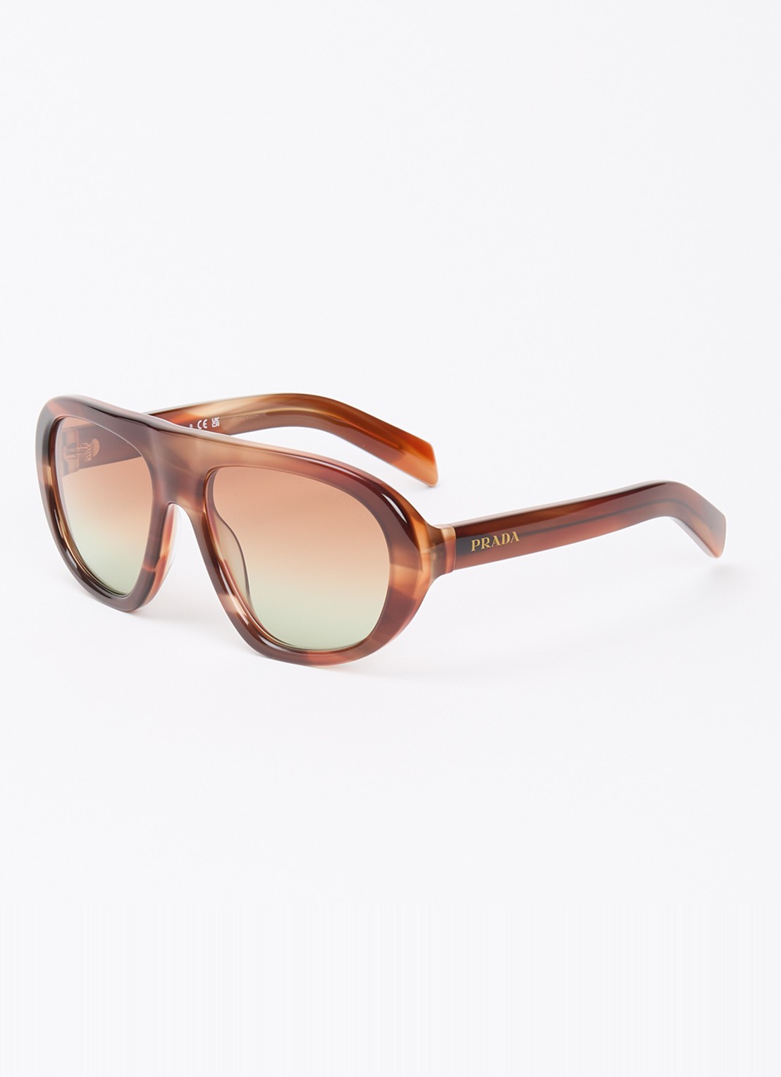 Prada Piloten zonnebril PR C05S - voorkant bruin