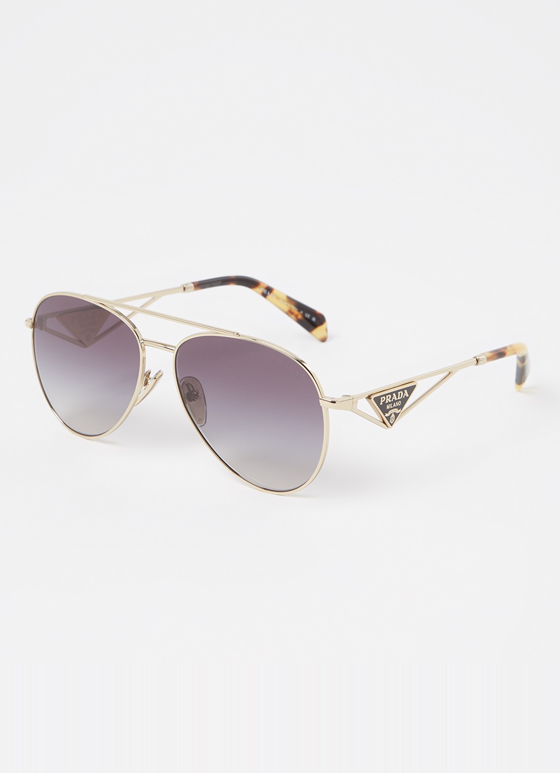 Prada Piloten zonnebril PR73ZS   - voorkant goud