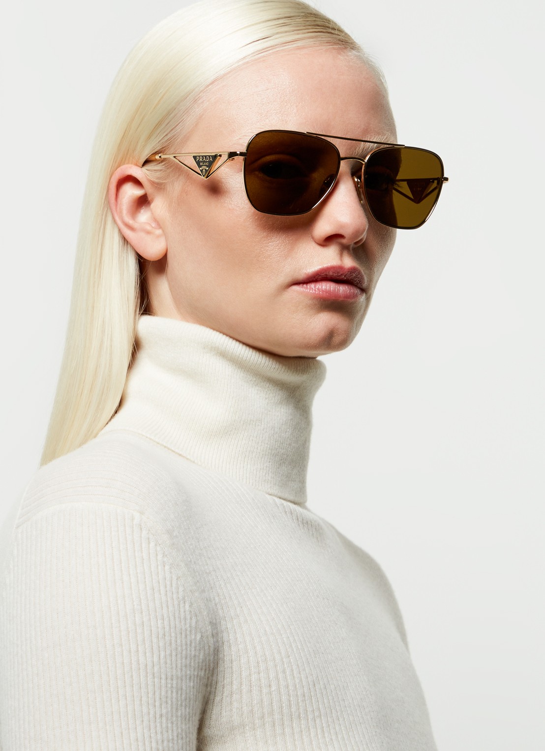 Prada Piloten zonnebril PRA50S - voorkant 5 goud
