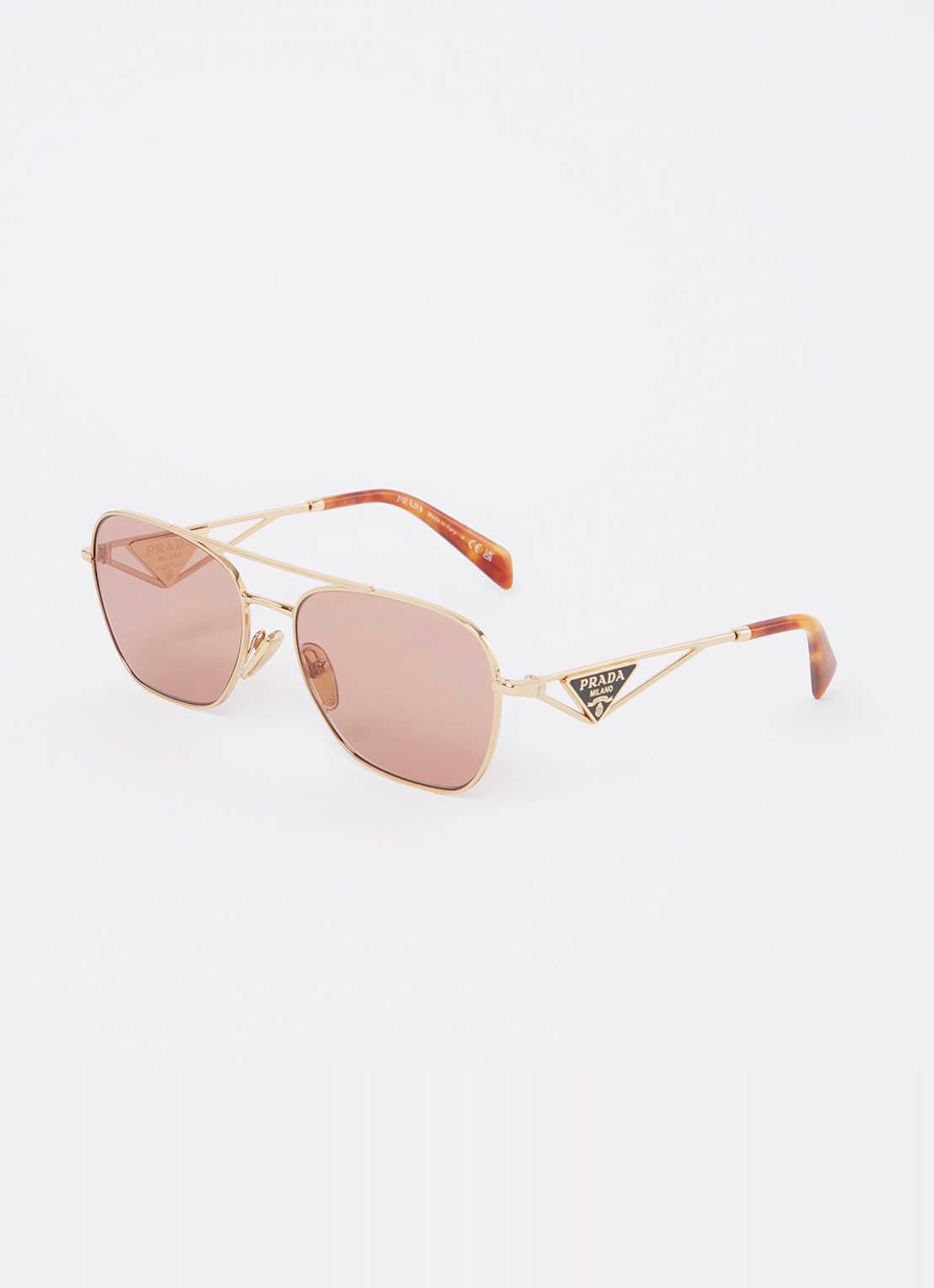 Prada Piloten zonnebril PRA50S - voorkant goud