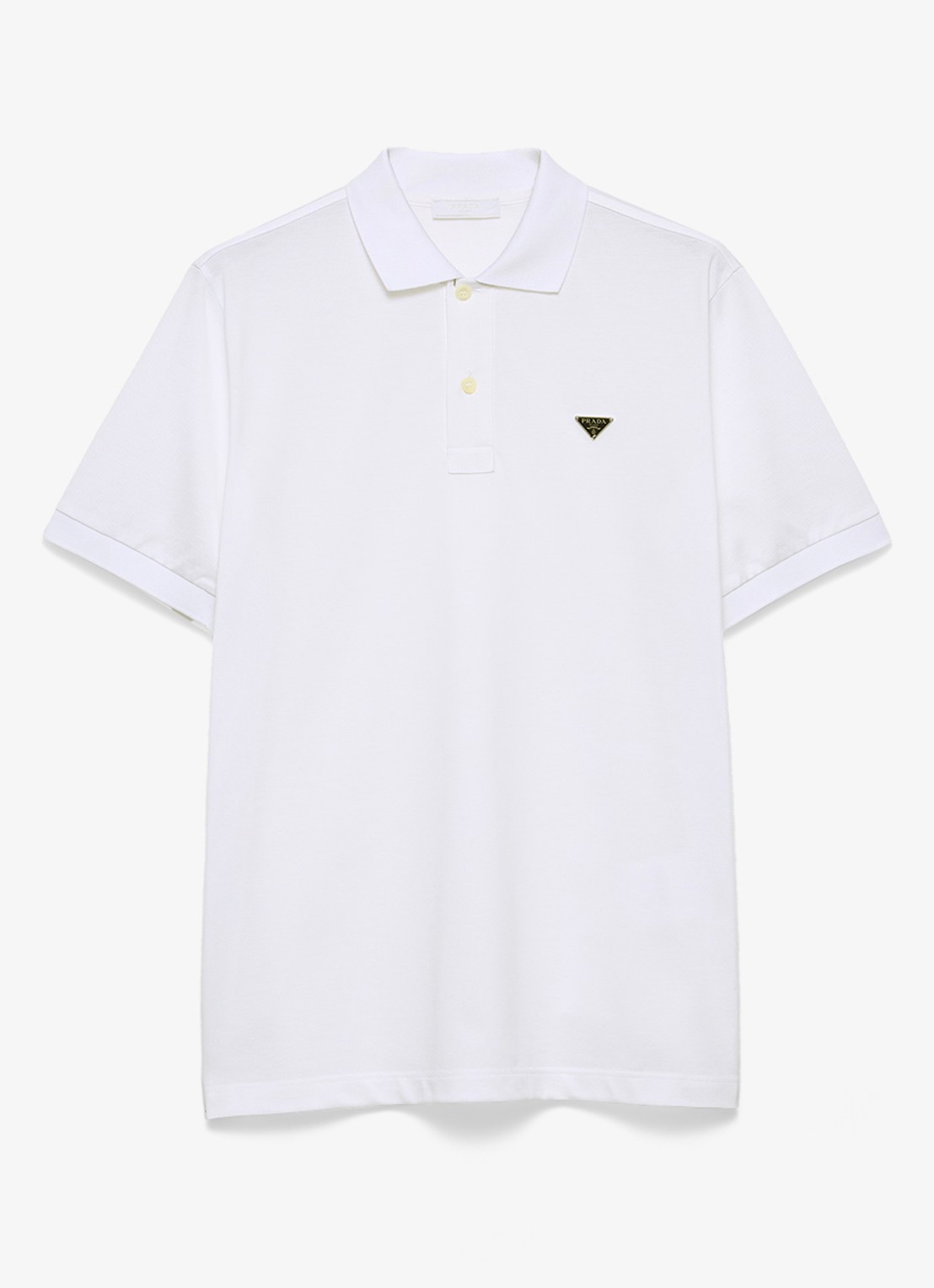 Prada Polo van piqué katoen  - voorkant 3 wit