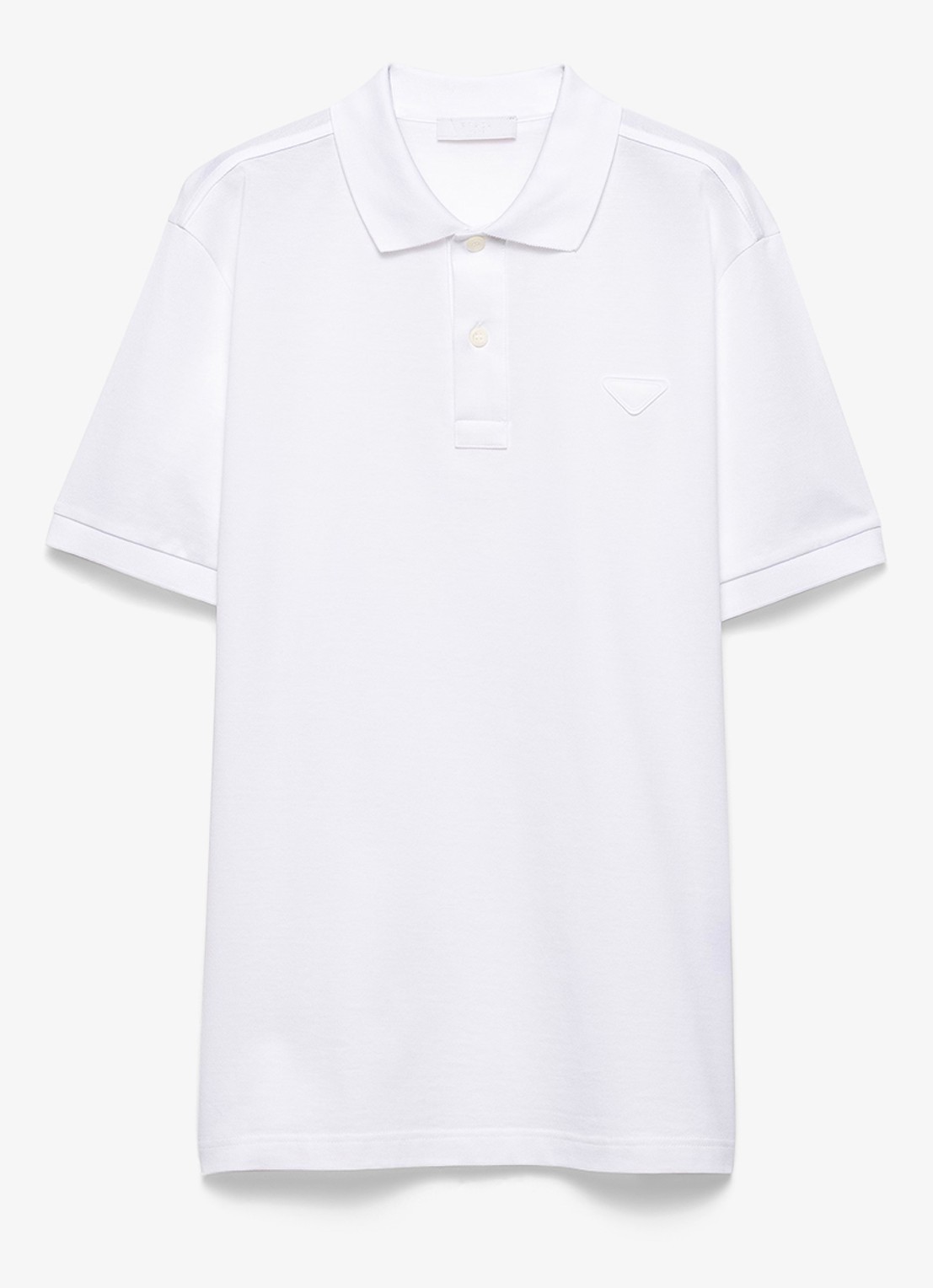 Prada Polo van piqué katoen  - voorkant 5 wit