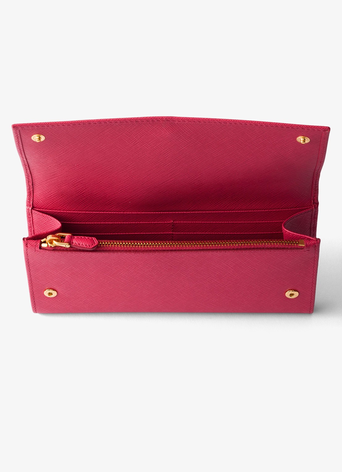 Prada Portemonnee van kalfsleer met afneembare schouderriem - detail 2 oudroze
