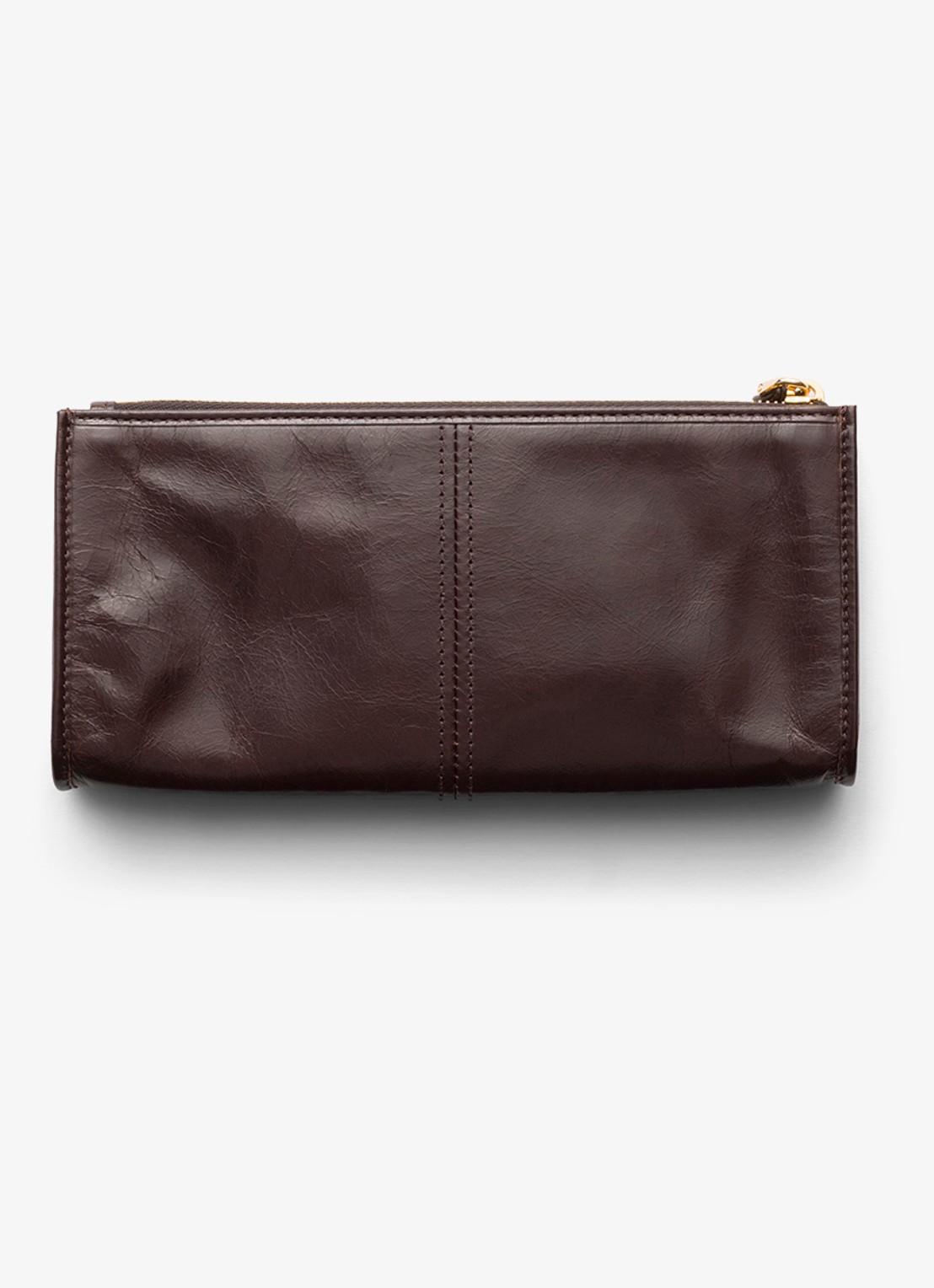 Prada Portemonnee van kalfsleer met logo - achterkant 2 naturel