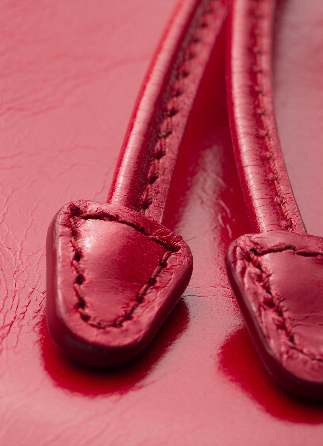 Prada Portemonnee van kalfsleer met logo - detail 4 rood