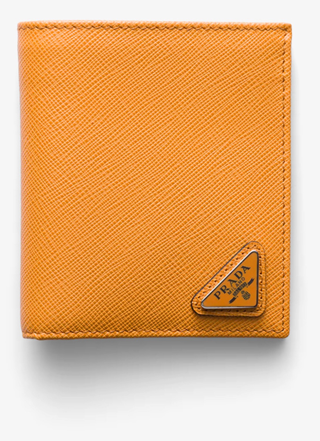 Prada Portemonnee van kalfsleer - voorkant oranje