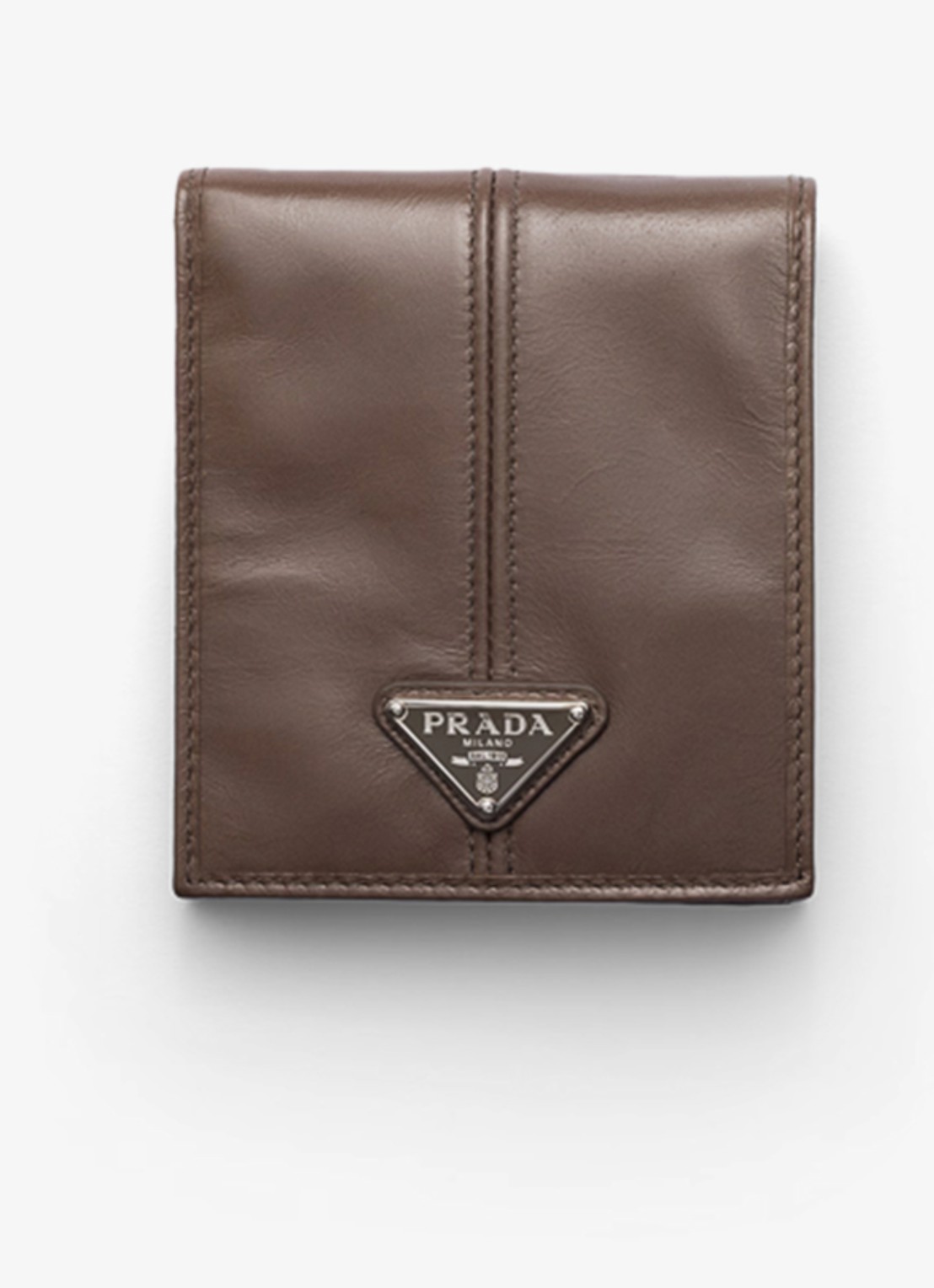 Prada Portemonnee van kalfsleer - voorkant 2 taupe