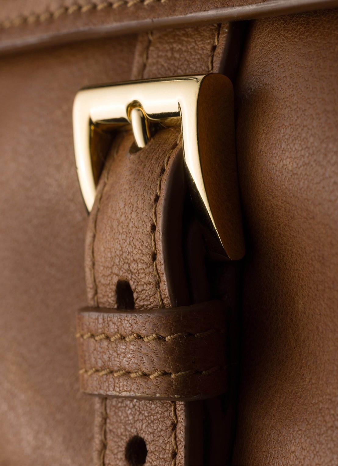 Prada Portemonnee van lamsleer met afneembare schouderriem - detail 4 bruin