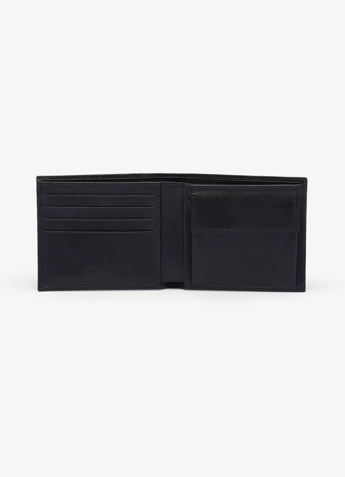 Prada Portemonnee van leer - voorkant 6 zwart