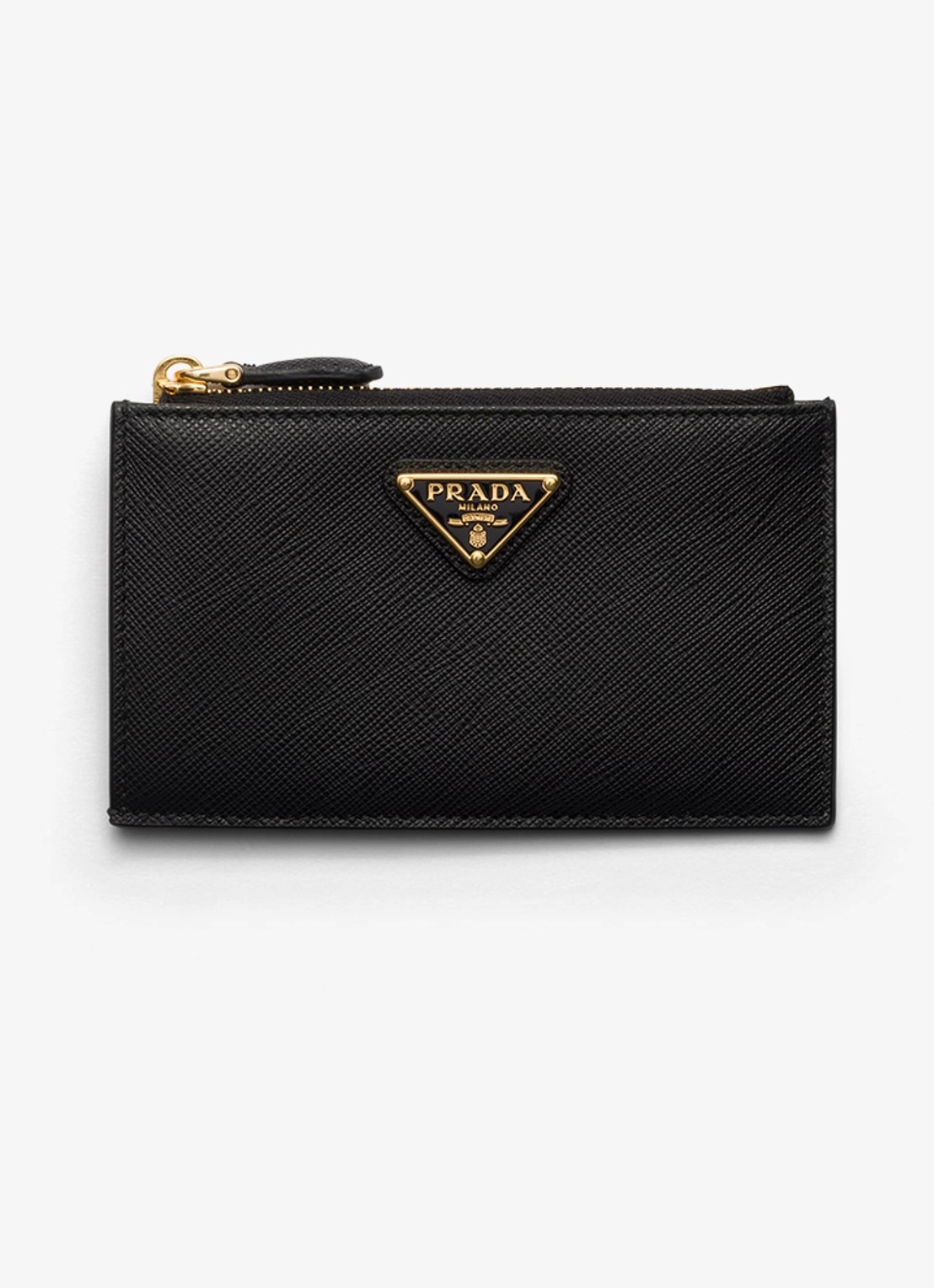 Prada Portemonnee van leer - voorkant 2 zwart