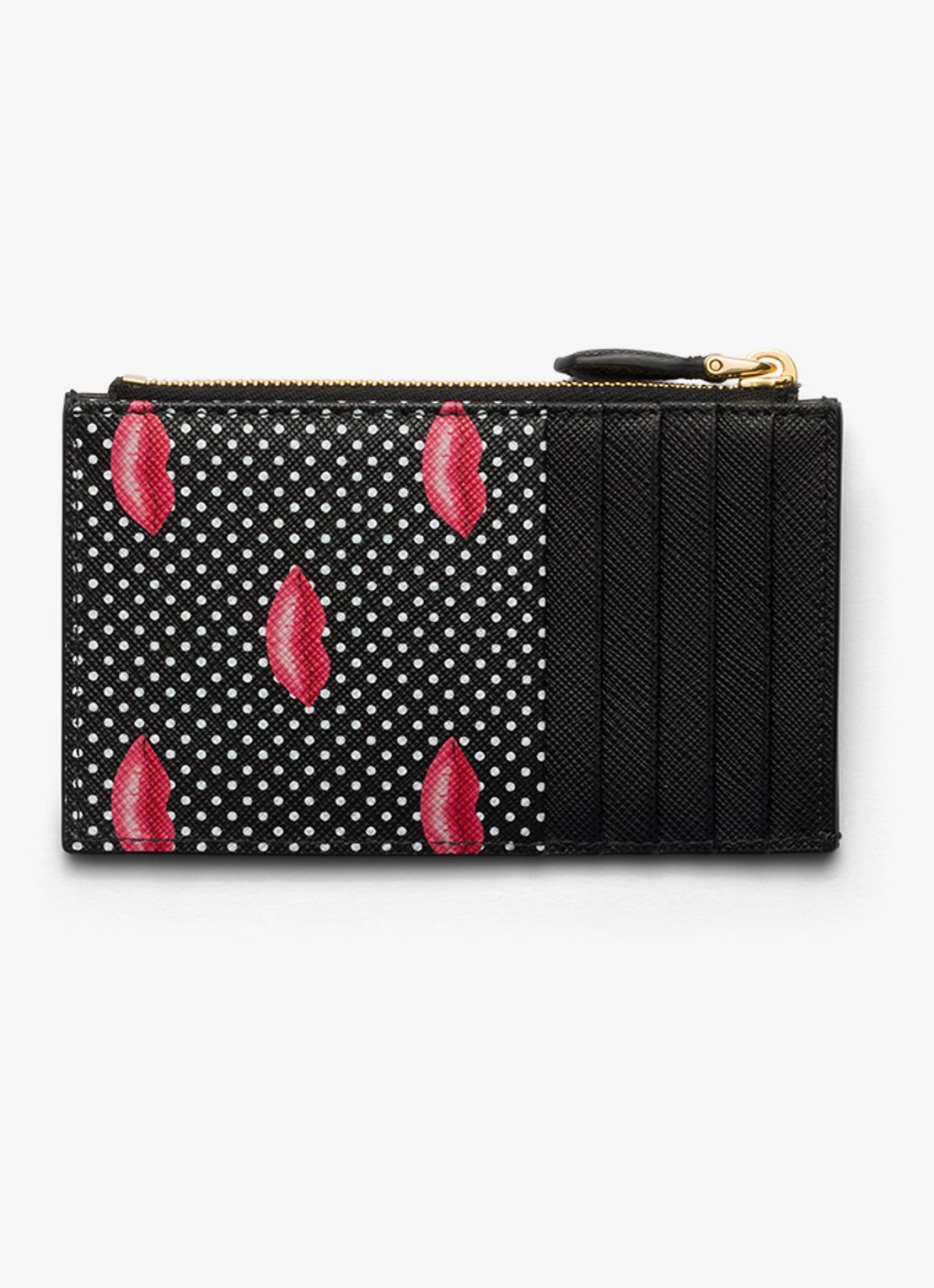 Prada Portemonnee van leer - voorkant 3 zwart