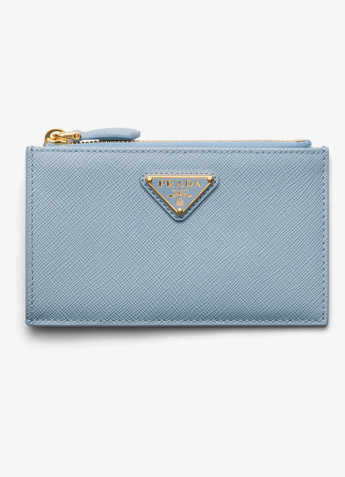 Prada Portemonnee van leer - voorkant lichtblauw