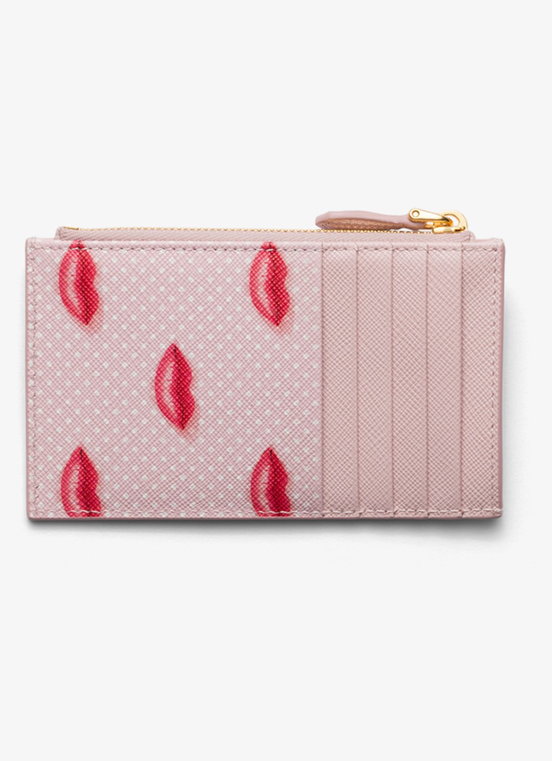 Prada Portemonnee van leer - voorkant 2 oudroze