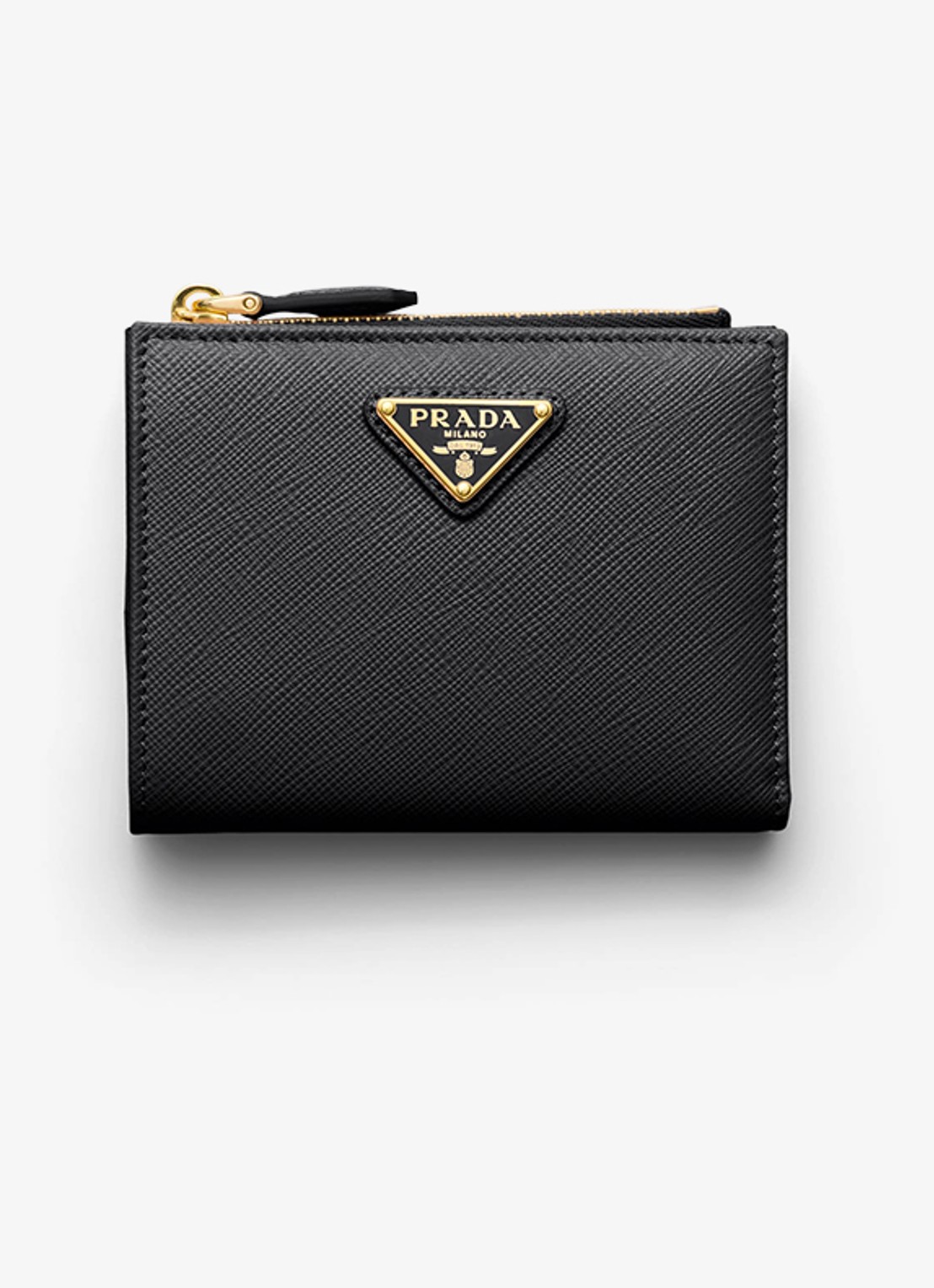 Prada Portemonnee van leer - voorkant zwart