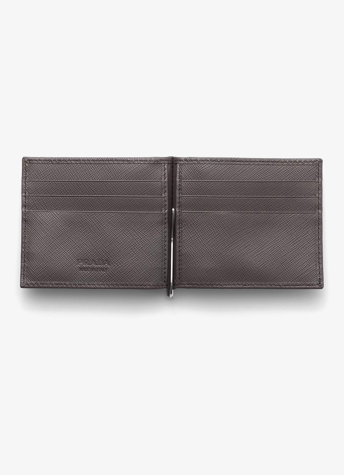 Prada Portemonnee van leer - voorkant 2 grijs