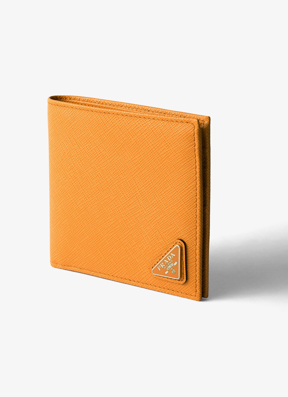 Prada Portemonnee van leer - detail oranje