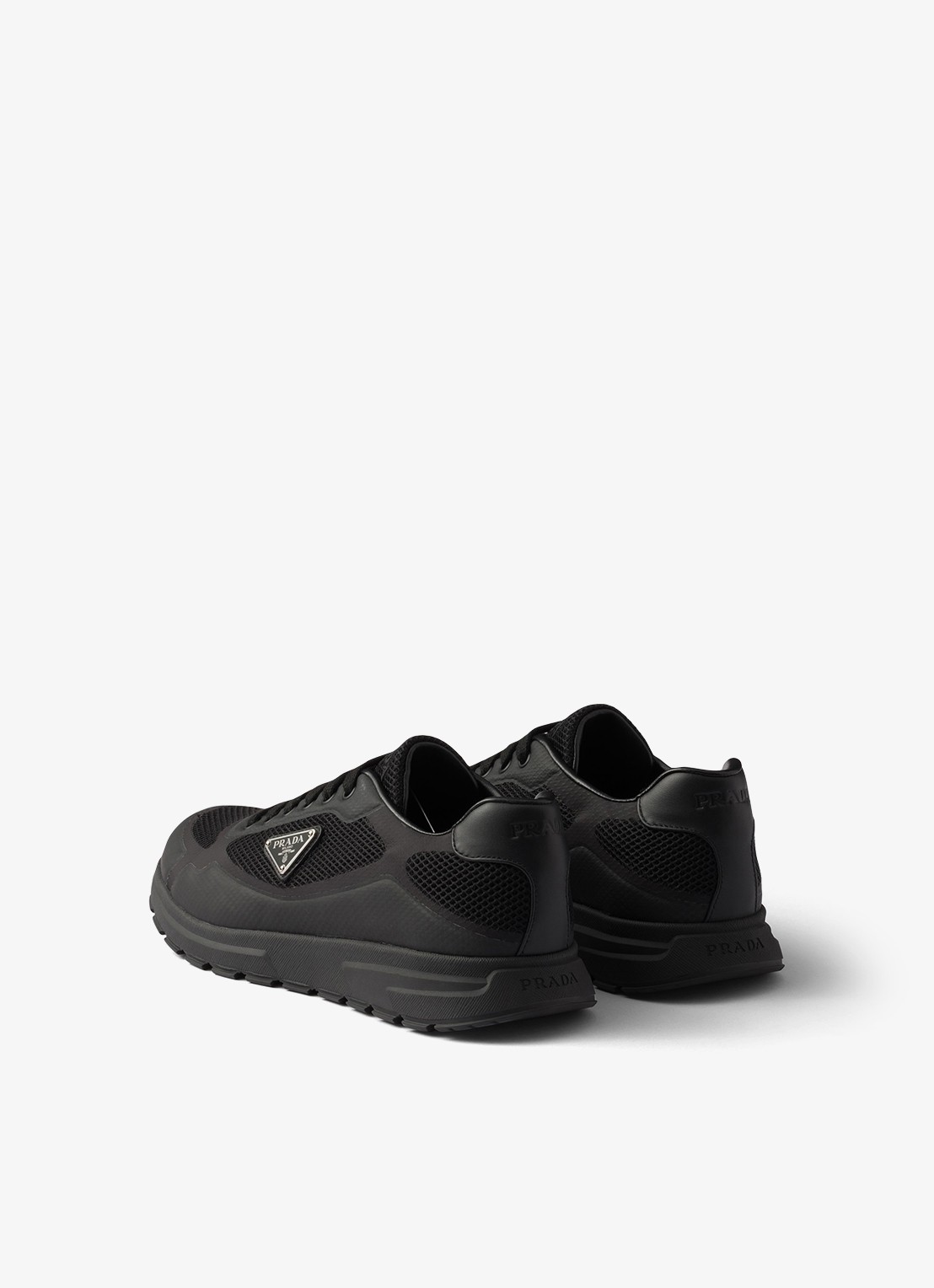 Prada Prax 2.0 sneaker met logo - achterkant 3 zwart