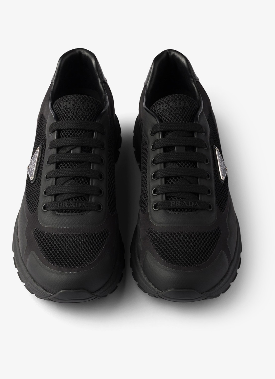 Prada Prax 2.0 sneaker met logo - detail 4 zwart