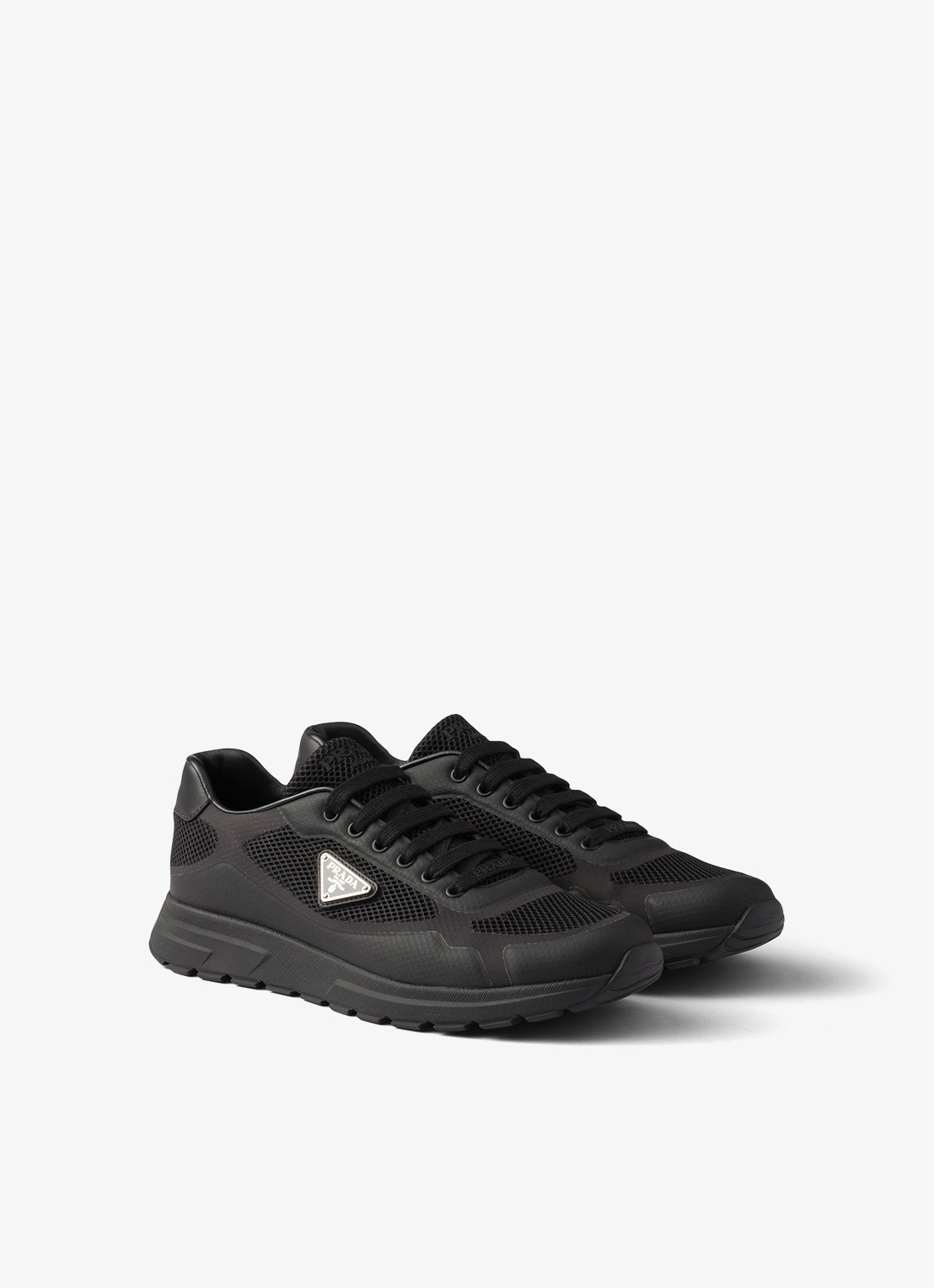 Prada Prax 2.0 sneaker met logo - voorkant 2 zwart