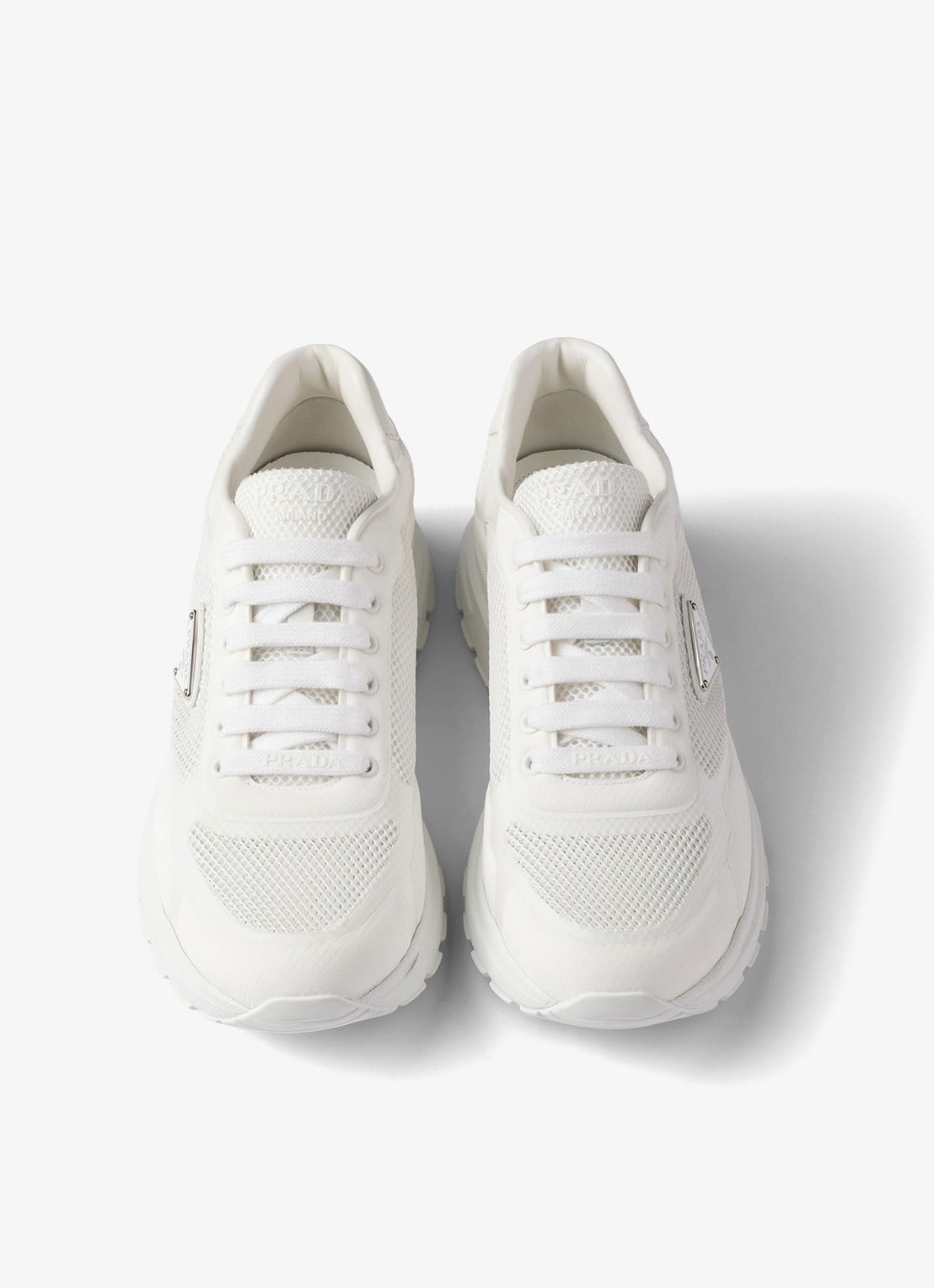 Prada Prax 2.0 sneaker met logo - detail 4 wit