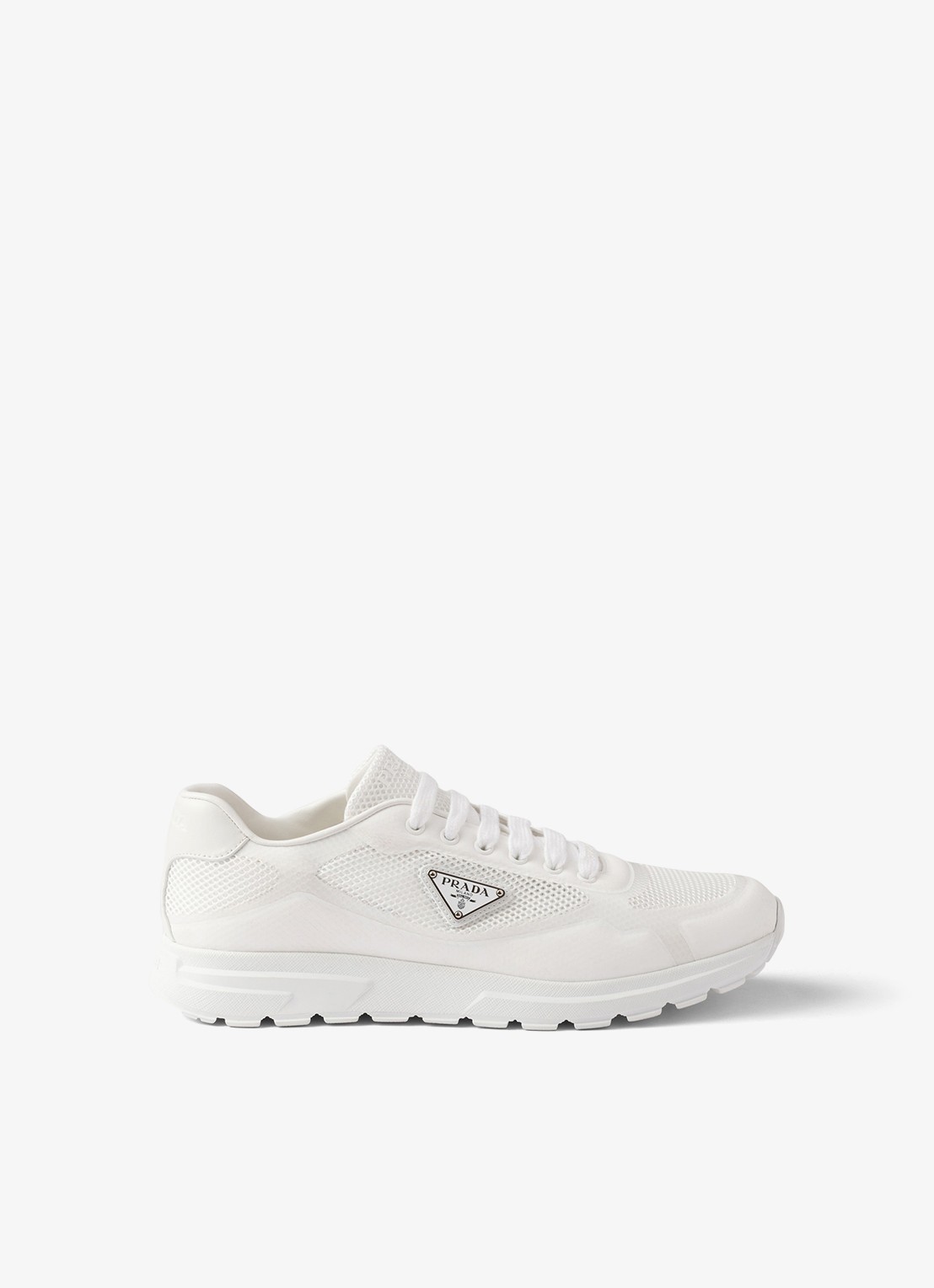 Prada Prax 2.0 sneaker met logo - voorkant wit