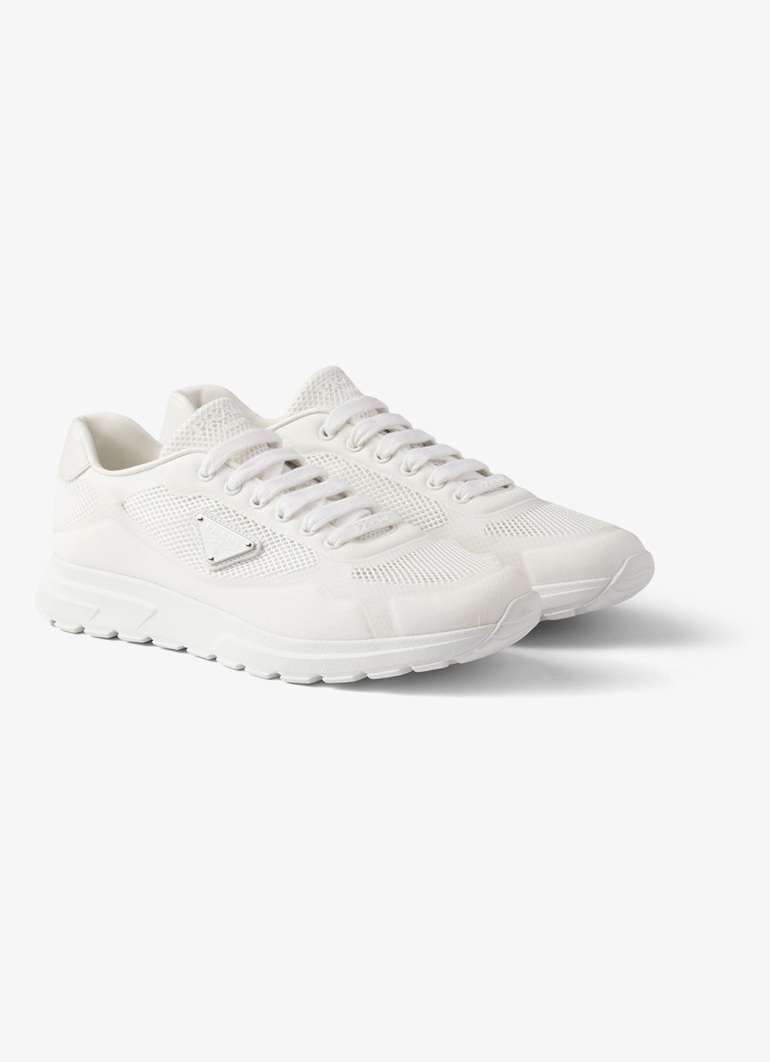 Prada Prax 2.0 sneaker met logo - voorkant 2 wit