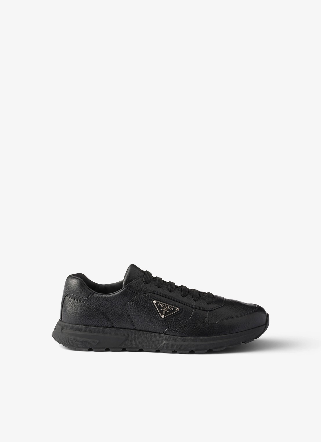 Prada Prax 2.0 sneaker van leer - voorkant 3 zwart