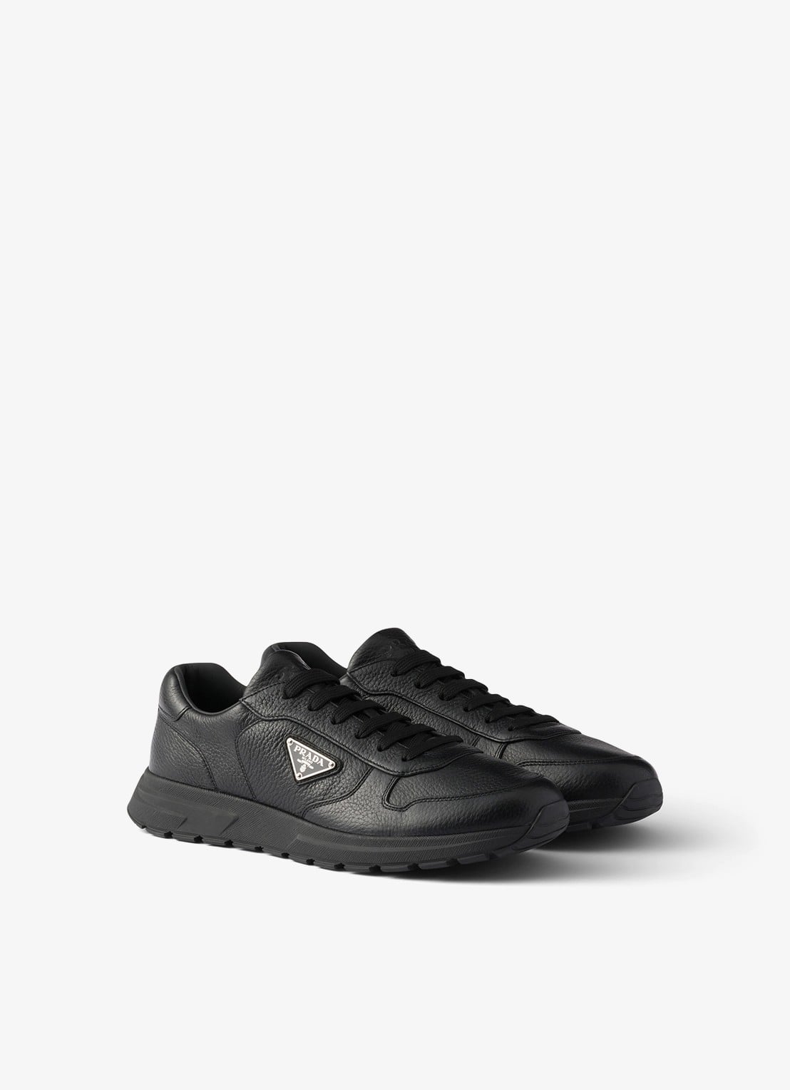 Prada Prax 2.0 sneaker van leer - voorkant 4 zwart
