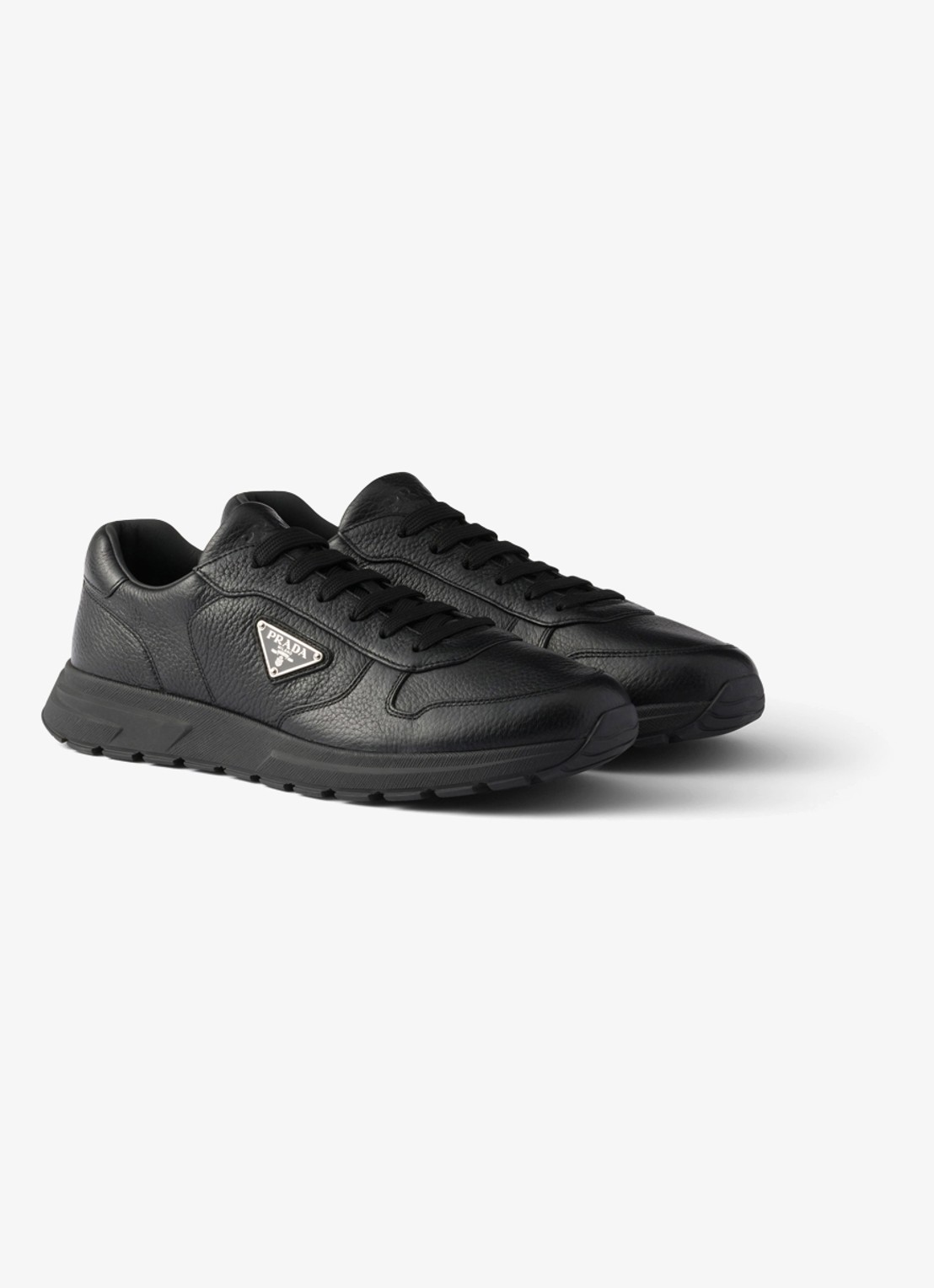 Prada Prax 2.0 sneaker van leer - voorkant 5 zwart