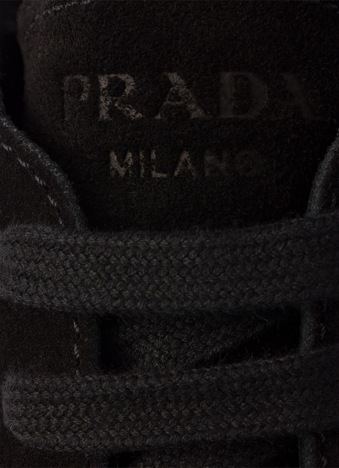 Prada Prax Re-Nylon sneaker met suède details - detail 5 zwart