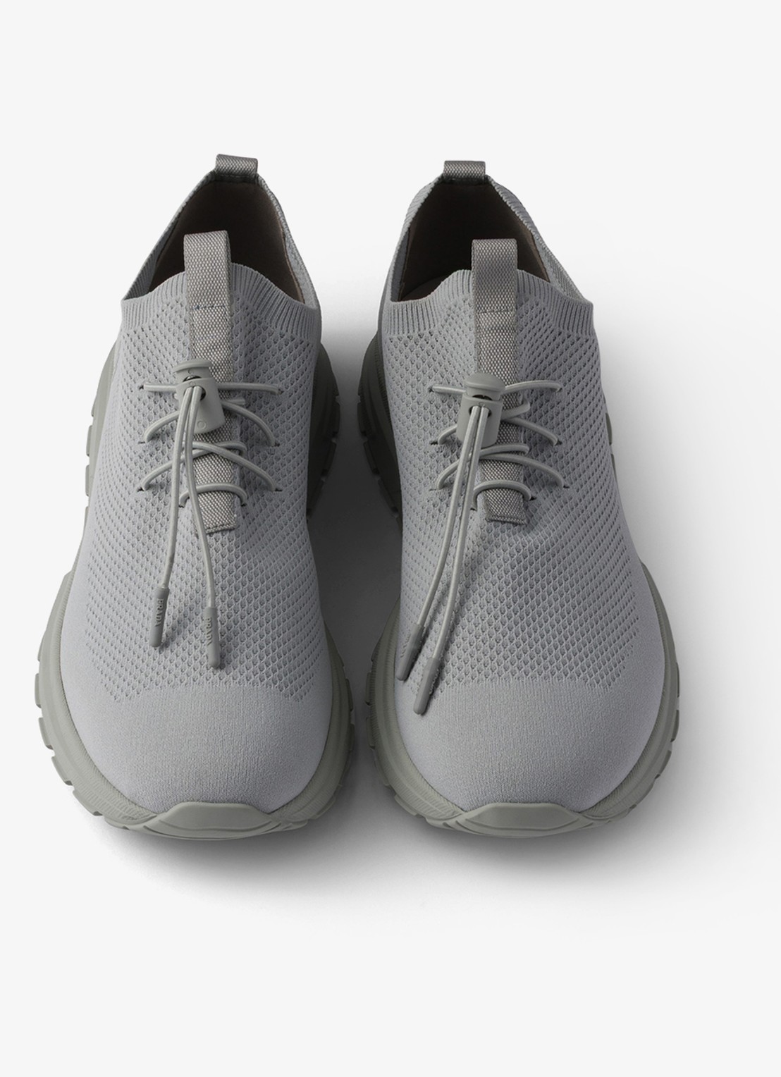 Prada Prax sneaker met gebreid bovenwerk - detail 3 grijs