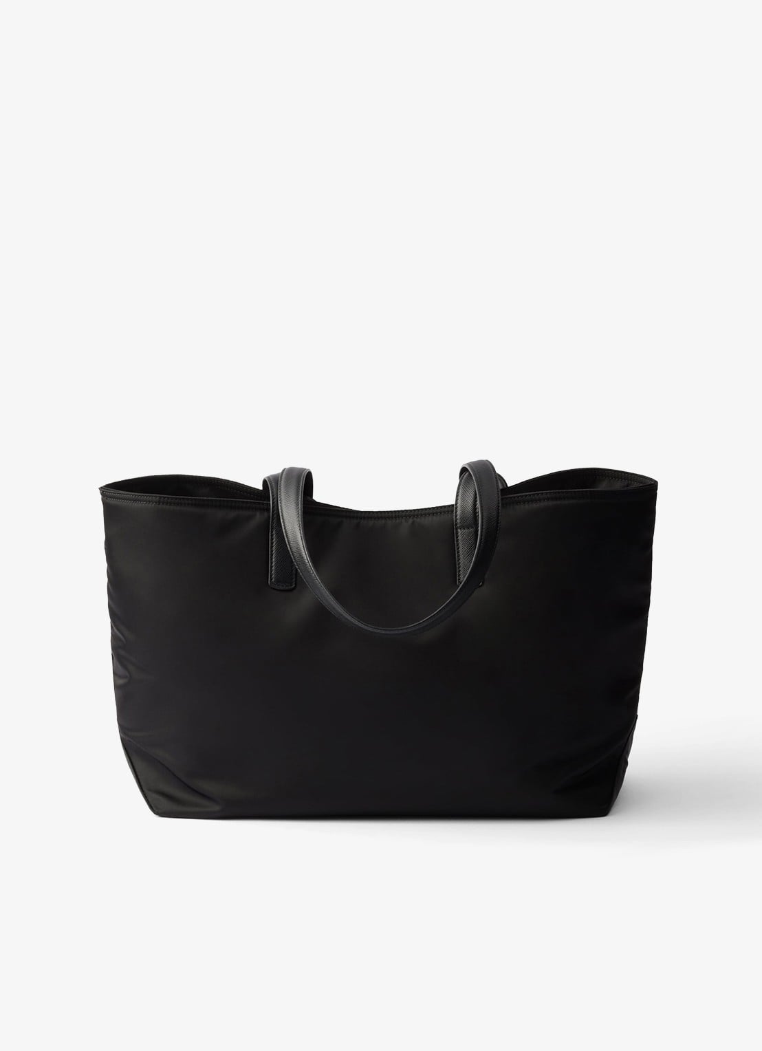 Prada Re-Edition 1978 Re-Nylon Medium shopper met leren details - achterkant 6 zwart