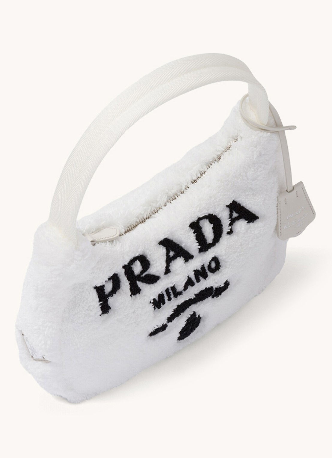 Prada Re-Edition 2000 Mini handtas met logoprint - achterkant 7 wit