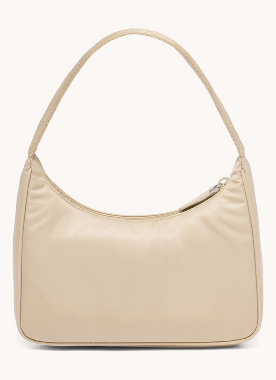 Prada Re-Edition 2000 Re-Nylon Mini schoudertas met logo - detail 2 beige