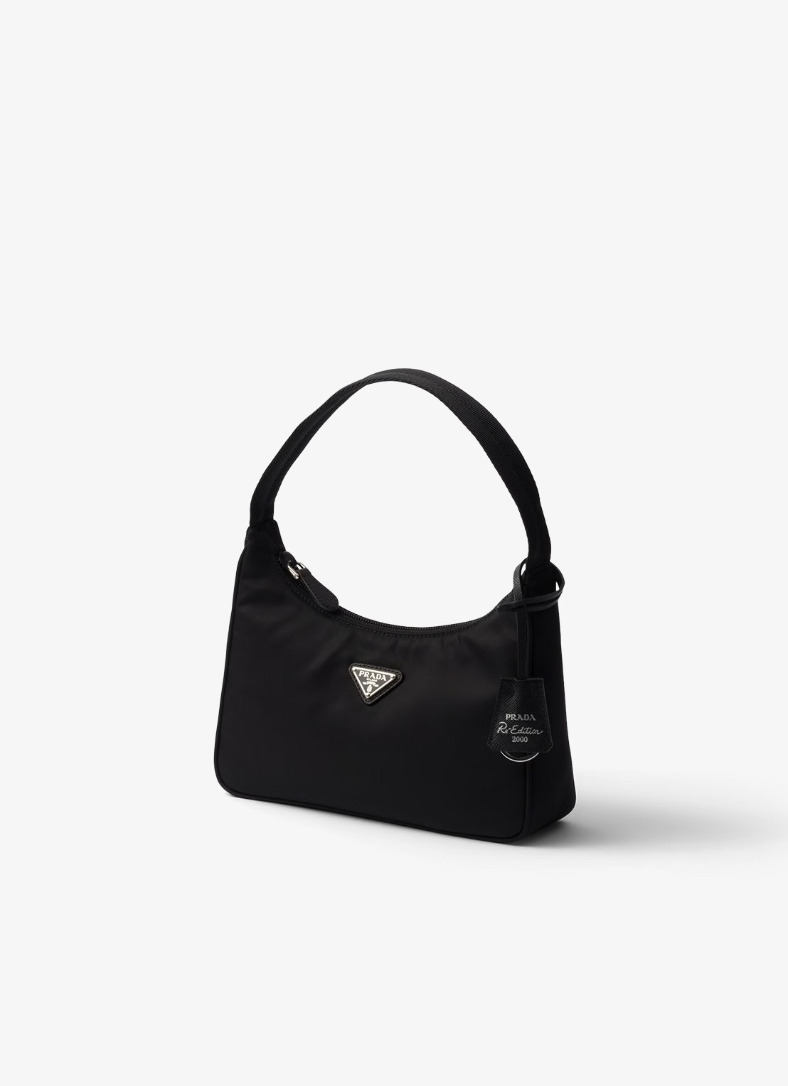 Prada Re-Edition 2000 Re-Nylon Mini schoudertas met logo - detail 5 zwart
