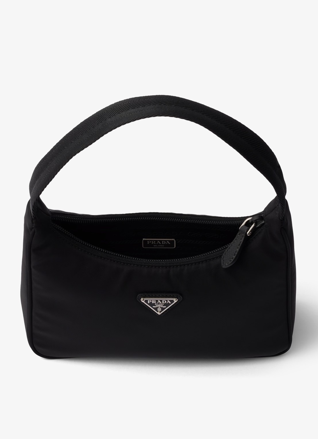 Prada Re-Edition 2000 Re-Nylon Mini schoudertas met logo - detail 6 zwart