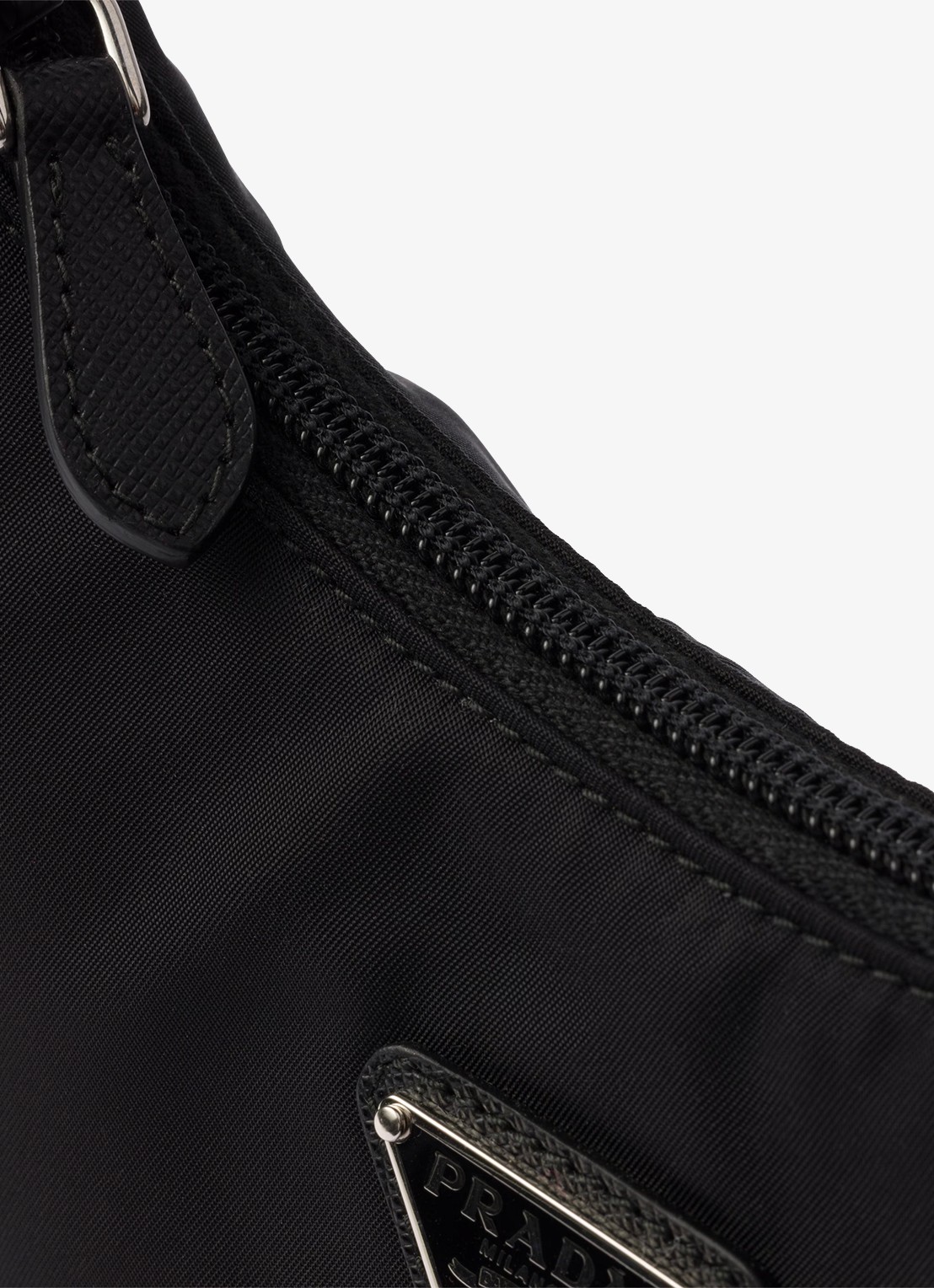 Prada Re-Edition 2000 Re-Nylon Mini schoudertas met logo - detail 7 zwart