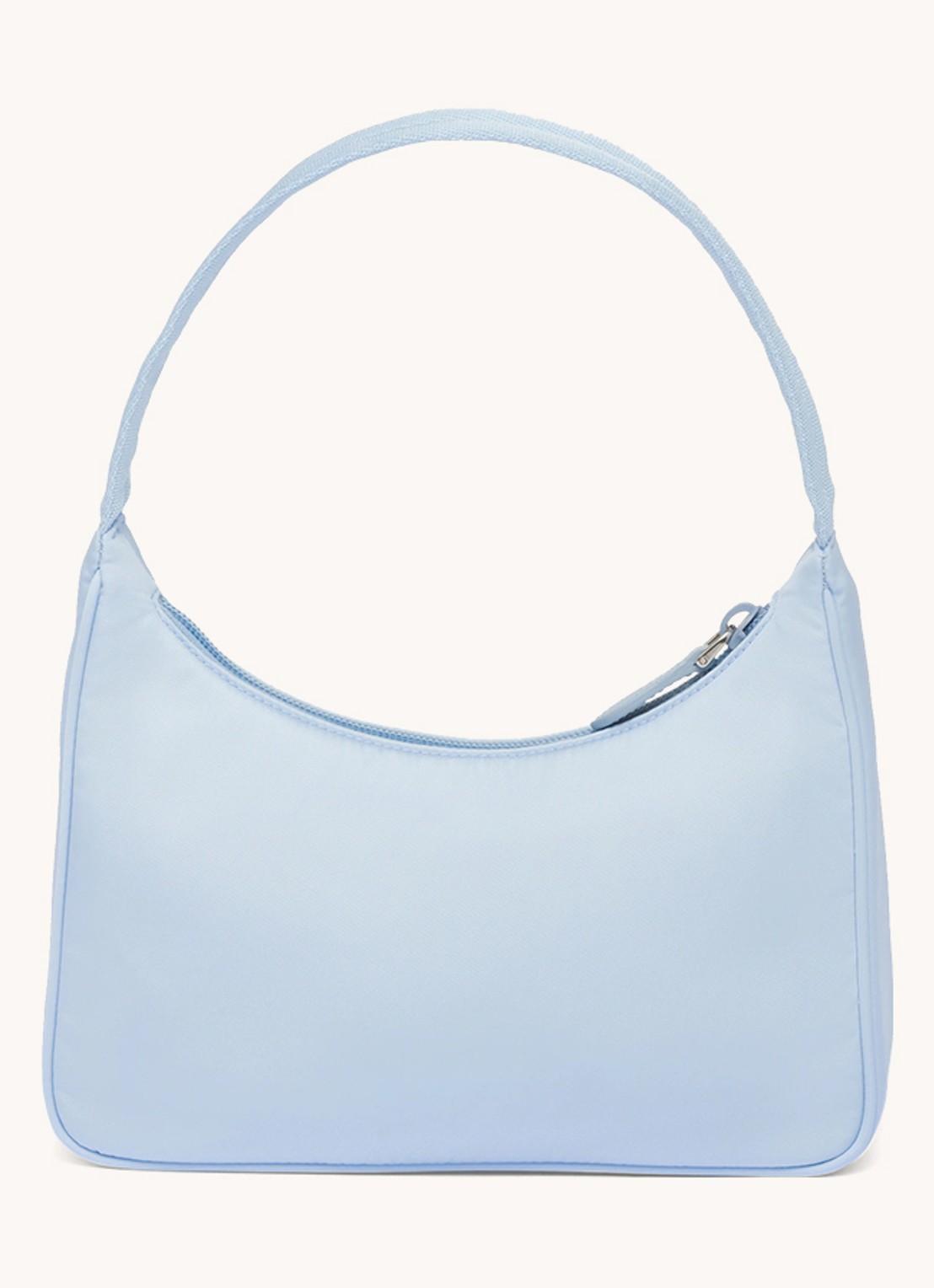 Prada Re-Edition 2000 Re-Nylon Mini schoudertas met logo - detail lichtblauw