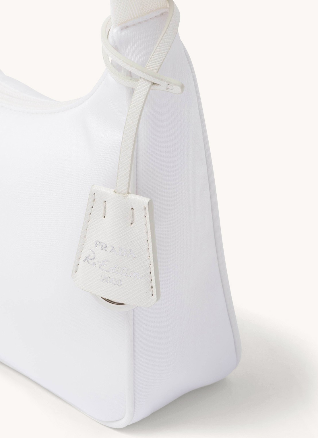 Prada Re-Edition 2000 Re-Nylon Mini schoudertas met logo - detail 5 wit